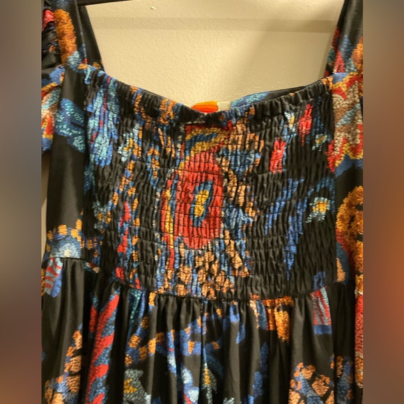 NWT FARM Rio Sunset Tapestry Black Maxi Dress small - Picture 11 of 12